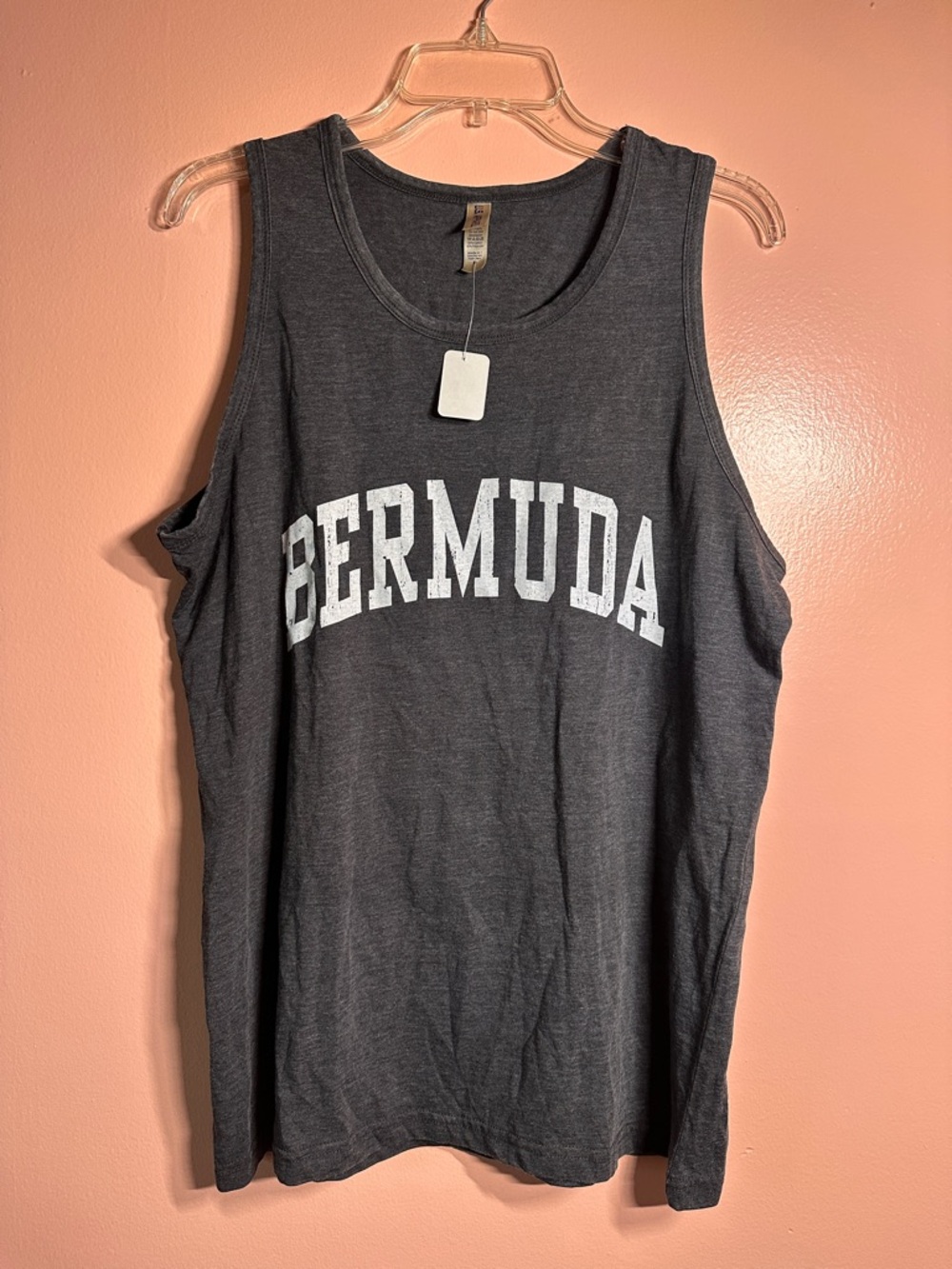 🛍️ 2 for $10 NWT Men’s Bermuda Charcoal Gray Graphic Tank Top